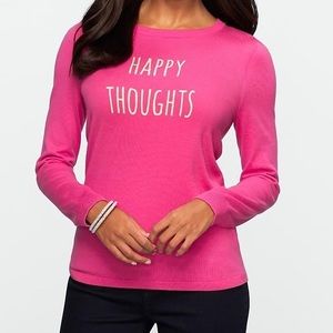 NWT Talbots Pullover Sweater Happy Thoughts